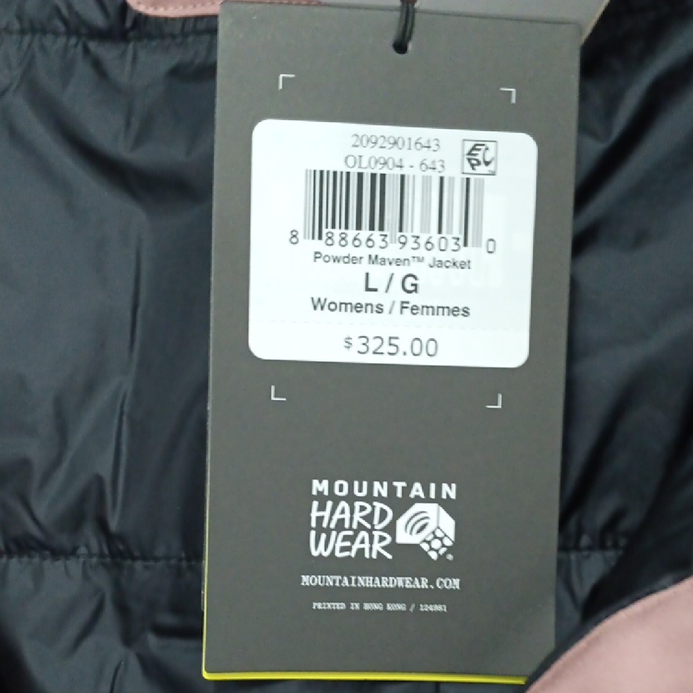 Mountain Hardwear Women's Size L Powder Maven Jacket - Black and Pink